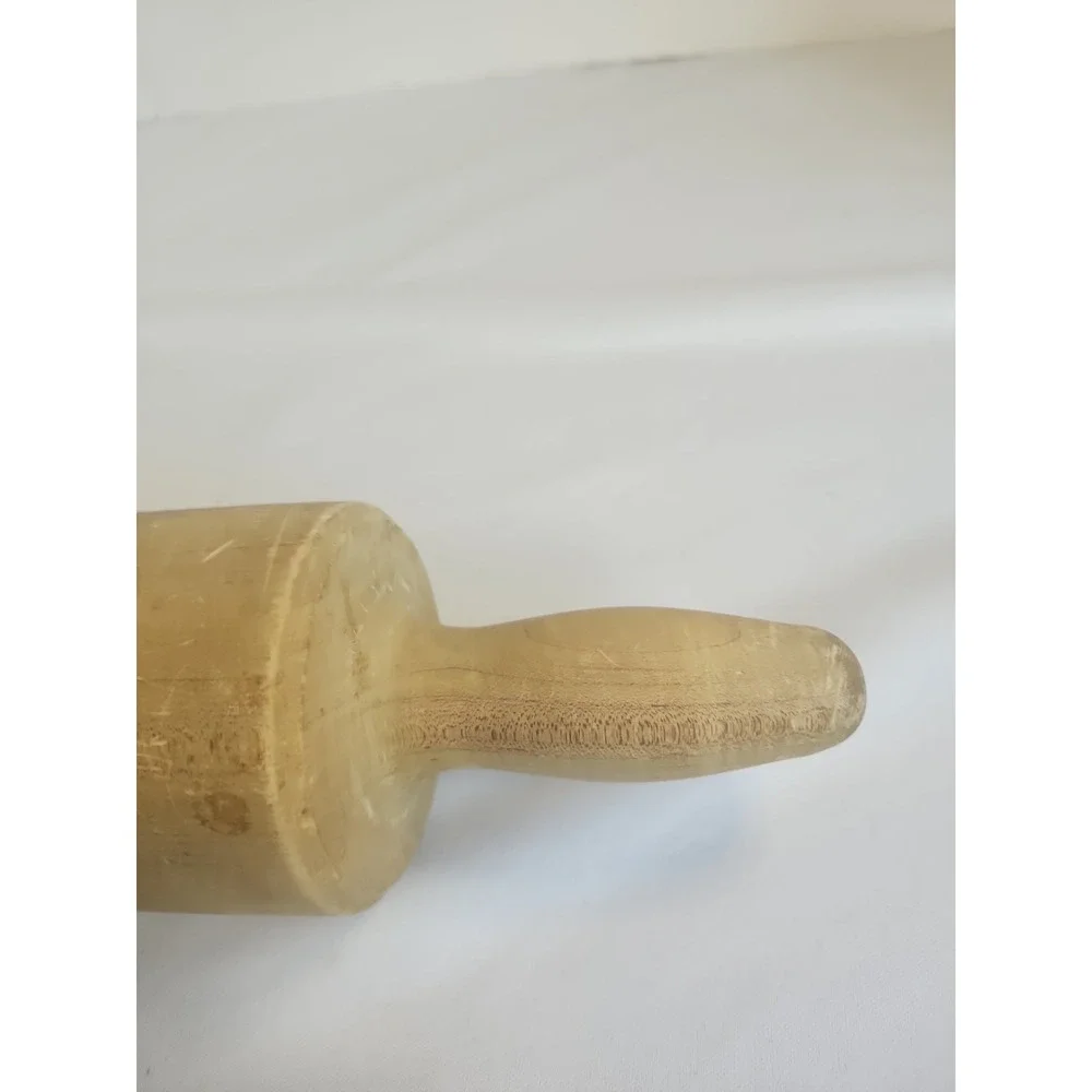 Vintage Large All Wooden Rolling Pin 19 Inches X 4 Inches